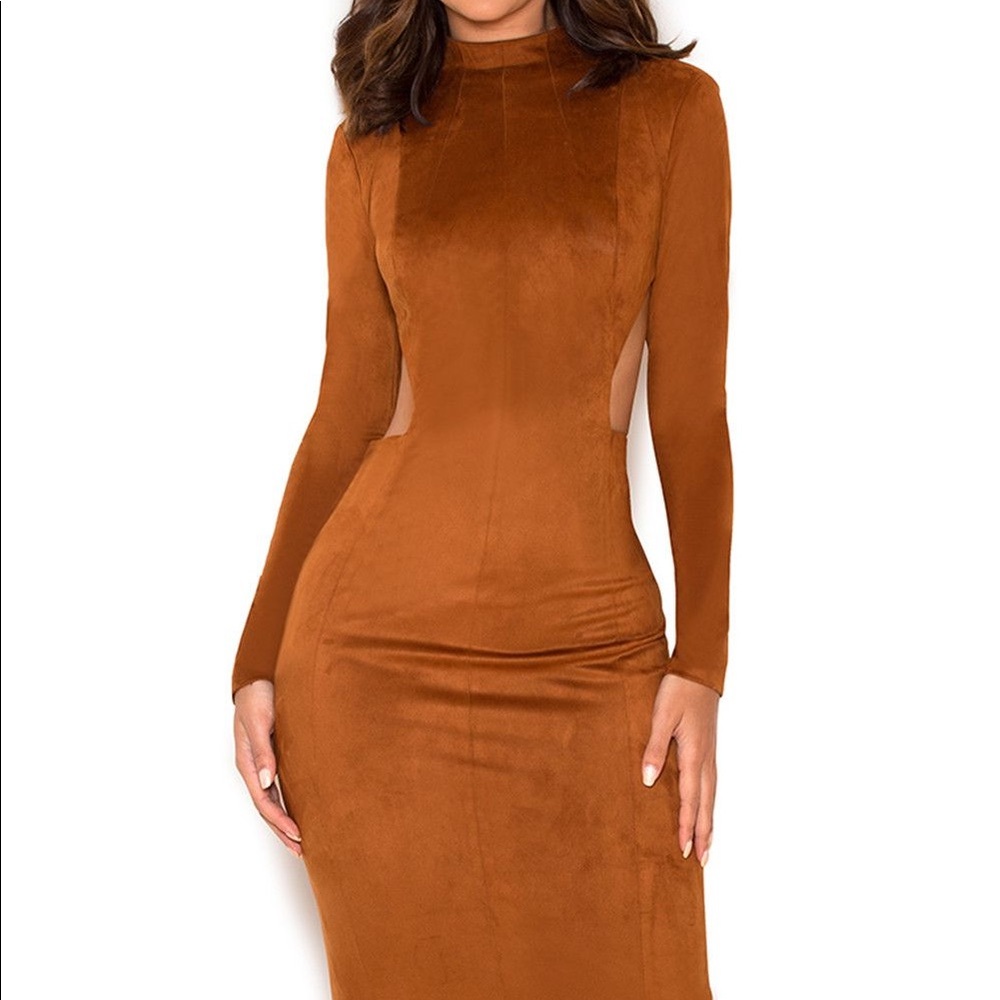 House of CB Laurina “Suedette” MIDI dress sz XS